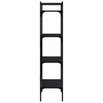 vidaXL Bibliothèque à 4 niveaux noir 56x31 5x138 5cm bois d'ingénierie