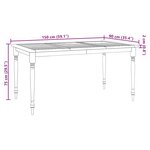 vidaXL Table de bar 90x65x105 cm Bois de teck solide