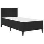 vidaXL Cadre de lit avec matelas Noir 90 x 190 cm Velours