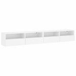 vidaXL Meubles TV muraux 2 Pièces blanc 100x30x30 cm bois d'ingénierie