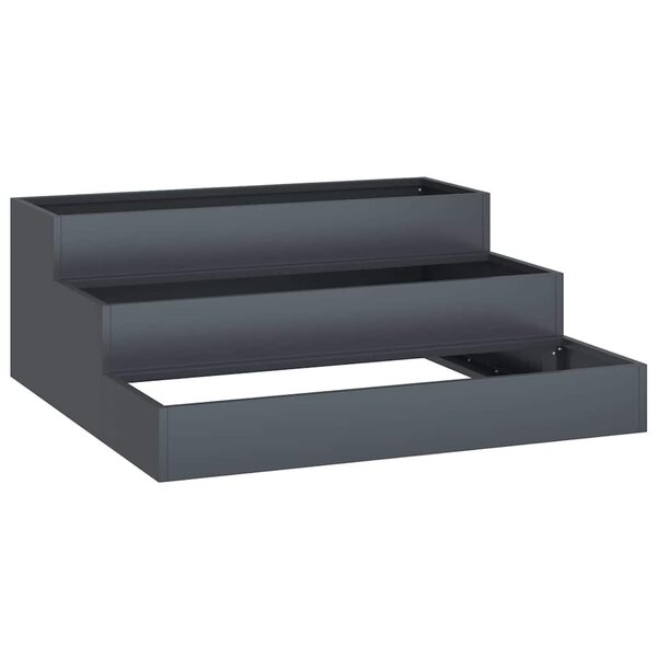 vidaXL Cache-pot de jardin Anthracite 90 x 90 x 35 cm