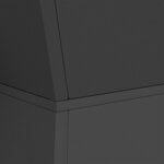 vidaXL Porte-plante de jardin avec bol noir 35x35x73 cm en acier.
