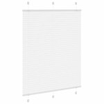 vidaXL Store plissé blanc 110x150cm largeur du tissu 109 4cm polyester