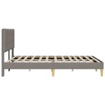 vidaXL Cadre de lit avec tête de lit Taupe 140 x 190 cm Tissu