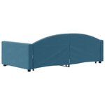 vidaXL Lit de jour avec gigogne sans matelas bleu 100x200 cm