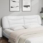 vidaXL Coussin de tête de lit Hvar blanc 200 cm similicuir