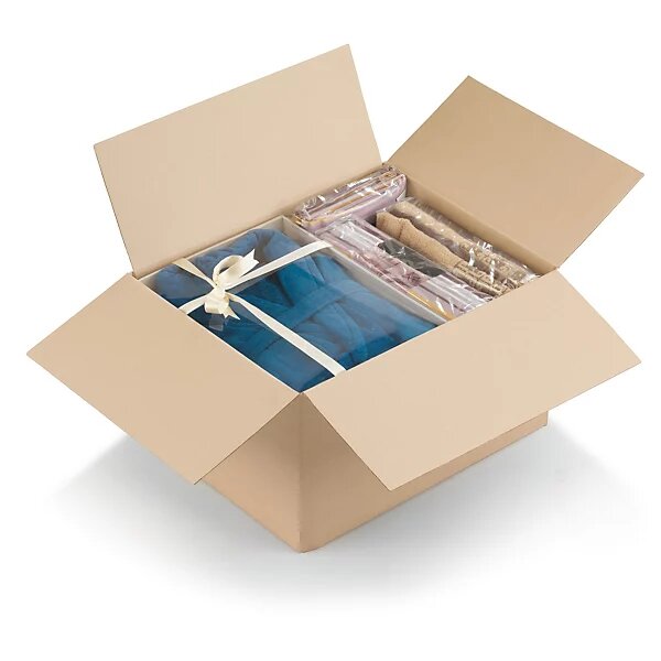 Caisse carton brune simple cannelure à montage instantané raja 59x39x18 cm (lot de 20)