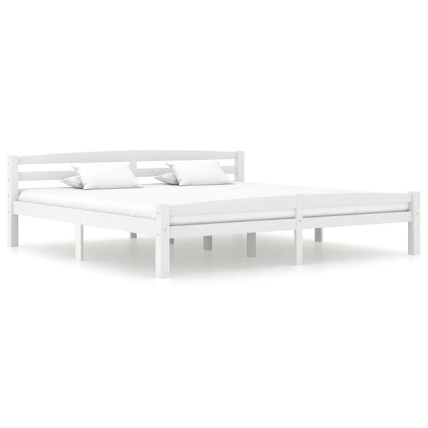 vidaXL Cadre de lit Blanc Bois de pin massif 200x200 cm