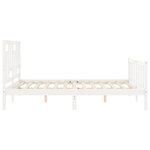 vidaXL Cadre de lit sans matelas blanc bois de pin massif