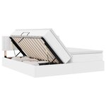 vidaXL Lit de Rangement Blanc pur 200 x 200 cm Cuir synthétique