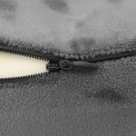 vidaXL Oreiller de Voyage pour le Cou Gris 27 x 26 x 14 cm Velours