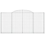 vidaXL Paniers à gabions arqués 11 Pièces 300x30x140/160 cm fer galvanisé