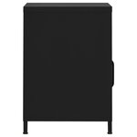 vidaXL Table de chevet Noir 35x35x51 cm Acier