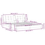 vidaXL Cadre de lit sans matelas Zadar cappuccino 200x200 cm similicuir