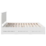 vidaXL Cadre de lit avec tiroir Blanc 200 x 200 cm Bois Ingénierie