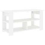 vidaXL Support de télévision Blanc 100 x 40 x 50 cm