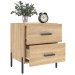 vidaXL Tables de chevet 2 Pièces chêne sonoma 40x35x47 5 cm