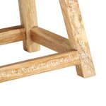 vidaXL Tabouret peint à la main 38x38x35 cm Bois de manguier solide