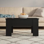 vidaXL Table basse noir 79x49x41 cm bois d'ingénierie