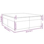 vidaXL Sommier à lattes de lit avec matelas Noir 200x200 cm Tissu