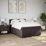 vidaXL Sommier à lattes de lit avec matelas Marron foncé 160x200 cm