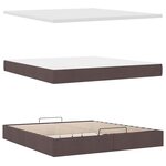 VidaXL Cadre de lit ottoman avec matelas marron foncé 180x200 cm tissu