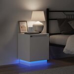 vidaXL Cabinet de chevet 2 Pièces Blanc 39 x 34 5 x 50 cm