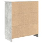 vidaXL Buffet avec tiroir gris béton 71x35x84 cm bois d'ingénierie