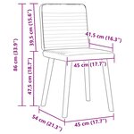 vidaXL Chaises à manger lot de 6 marron foncé tissu