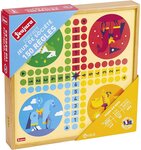 JEUJURA Coffret de Jeux classiques - 150 regles - Pions bois