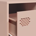 vidaXL Meuble TV rose 202x39x43 5 cm acier laminé à froid