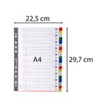 Intercalaires Imprimés Alphabétiques Pp Couleurs 12/100 Az - A4 - Couleurs Assorties - X 20 - Exacompta
