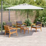 vidaXL Ensemble bistrot Marron 45 x 45 x 38cm Bois d'acacia massif