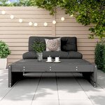 vidaXL Repose-pied de jardin 120x80 cm gris bois de pin massif