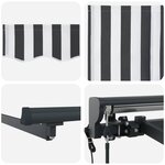 vidaXL Auvent rétractable électrique Anthracite et blanc 4 5 × 3 5 m