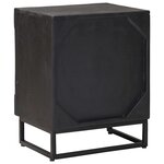 vidaXL Table de chevet faite main Noir 40 x 30 x 50 cm