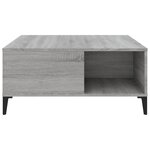 vidaXL Table basse sonoma gris 80x80x36 5 cm bois d'ingénierie