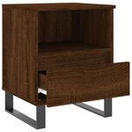 vidaXL Tables de chevet 2 Pièces chêne marron 40x35x50 cm bois ingénierie