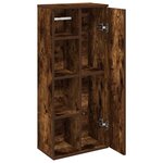 vidaXL Meuble de salle de bain avec porte-rouleau chêne fumé