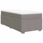 vidaXL Sommier à lattes de lit avec matelas Taupe 100x200 cm Tissu