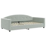 vidaXL Lit de jour avec matelas gris clair 100x200 cm velours