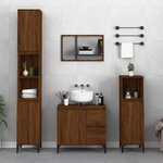 vidaXL Armoire de bain chêne marron 65x33x60 cm bois d'ingénierie
