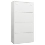 vidaXL Armoire à casiers Blanc 90x40x180 cm Acier