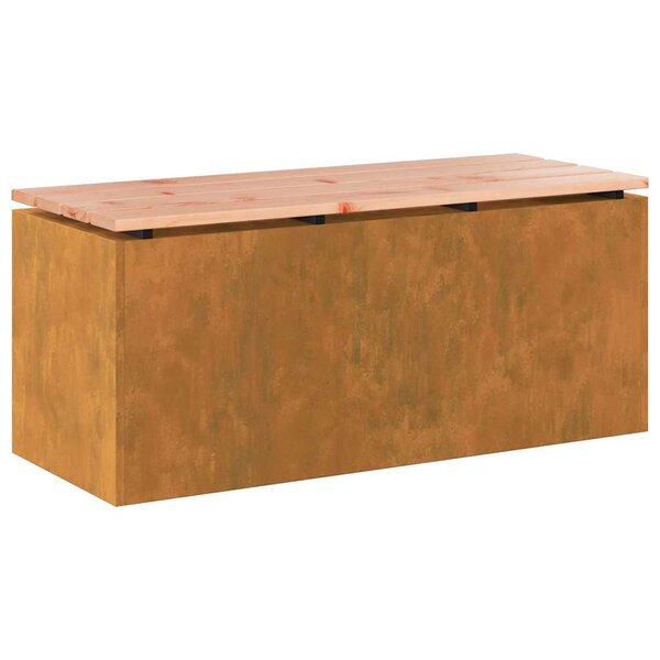 vidaXL Banc de jardin Rouillé 100 x 40 x 43 cm