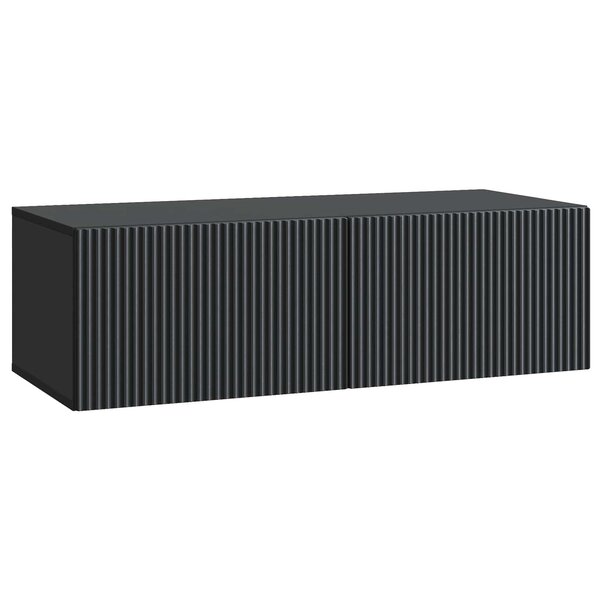 vidaXL Meuble TV mural Noir 98 x 41 x 30 cm Bois d'ingénierie