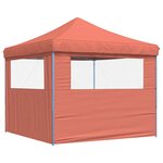 vidaXL Tente de réception pliable escamotable avec 2 parois latérales