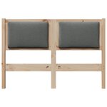 vidaXL Tête de lit Autre Marron 120 cm Bois massif en pin