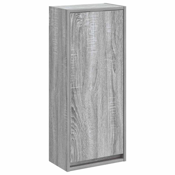 vidaXL Meuble de lavabo mural Sonoma gris 35 x 20 x 81 cm