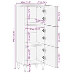 vidaXL Buffet 40x33x110 cm bois de manguier massif