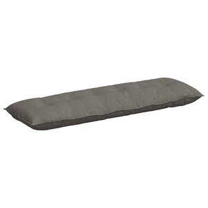 vidaXL Coussin de Dos Gris clair 160 x 50 cm Tissu en velours côtelé